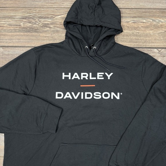 Harley Davidson Men's Hoodie Sweatshirt Motorcycle Black Size 3XL NWOT - Picture 1 of 7